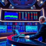 Stock Market News real-time financial data displayed on screens with analysts discussing market