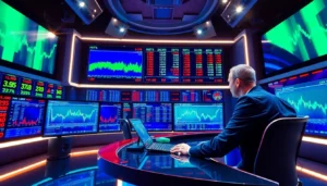Stock Market News real-time financial data displayed on screens with analysts discussing market